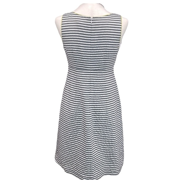 Loft Striped Sleeveless Gray & White Dress - Picture 4 of 5